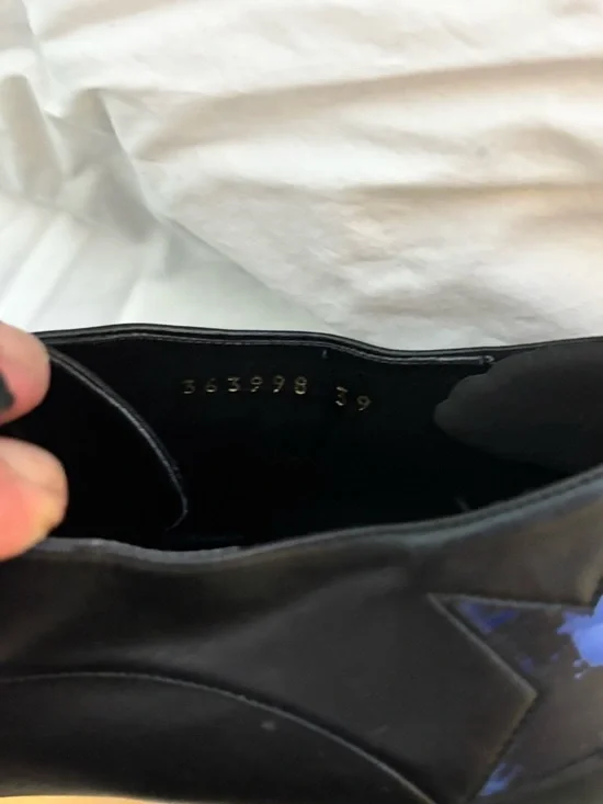 Stella McCartney Eylse Women's Black Platform Lace-Up Shoes with Blue Stars - Picture 5 of 5